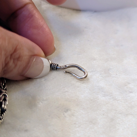 4mm Byzantine Sterling Silver Balinese Bracelet - Picture 5 of 6